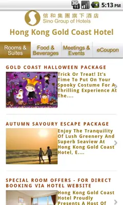 Hong Kong Gold Coast Hotel android App screenshot 1